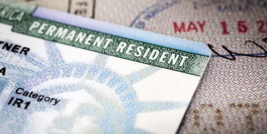 A permanent resident card